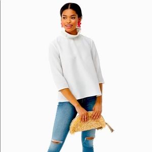 Pomander Place Faye Blouse.  White, like new condition